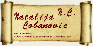 Natalija Čobanović vizit kartica